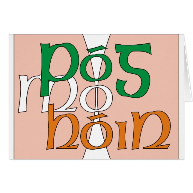 Pog mo hon hälsningskort (Framsidan Horizontal)