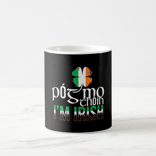 Pog Mo Thoin Irish Flagga Kaffemugg (Center)