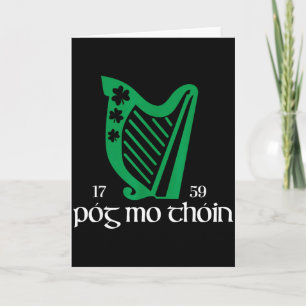 Póg Mo Thóin Irland Roligt Lucky Irländska Gröna S Kort