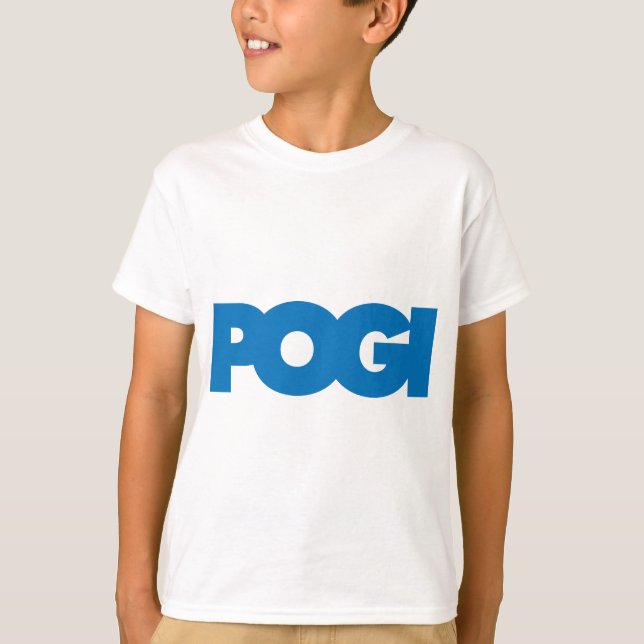 Pogi - blått tee (Framsida)