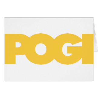 Pogi - gult hälsningskort