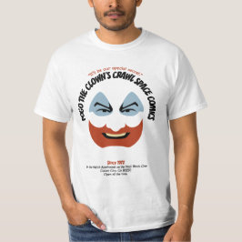Pogo clown tecknaderna för krypandeutrymme t-shirt