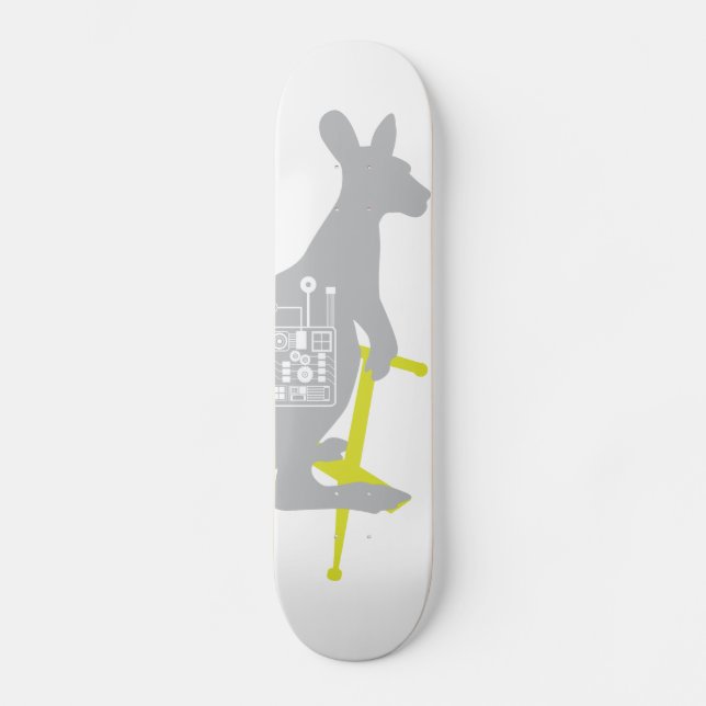 Pogo-Stick Kangaroo Skateboard Deck (Framsida)