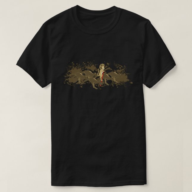 Pogo-stick Lejon med Kangaroos T Shirt (Design framsida)