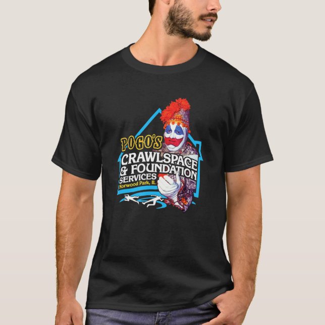 Pogos Crawlspace & Foundation Scary Serial Kille T Shirt (Framsida)