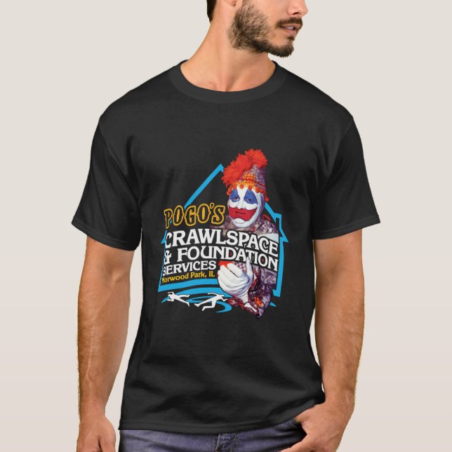 Pogos Crawlspace Foundation - Scary Serial Killer T Shirt (Framsida)
