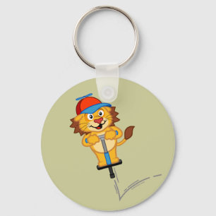 Pogostick Lejon Nyckelring