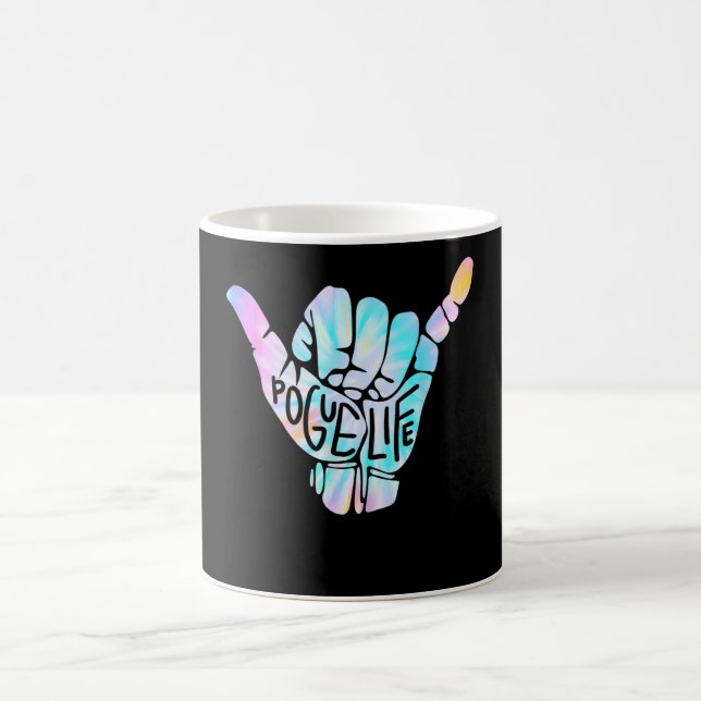 Pogue Life Shaka Hand Hang Loose Tie Dye Kaffemugg (Center)