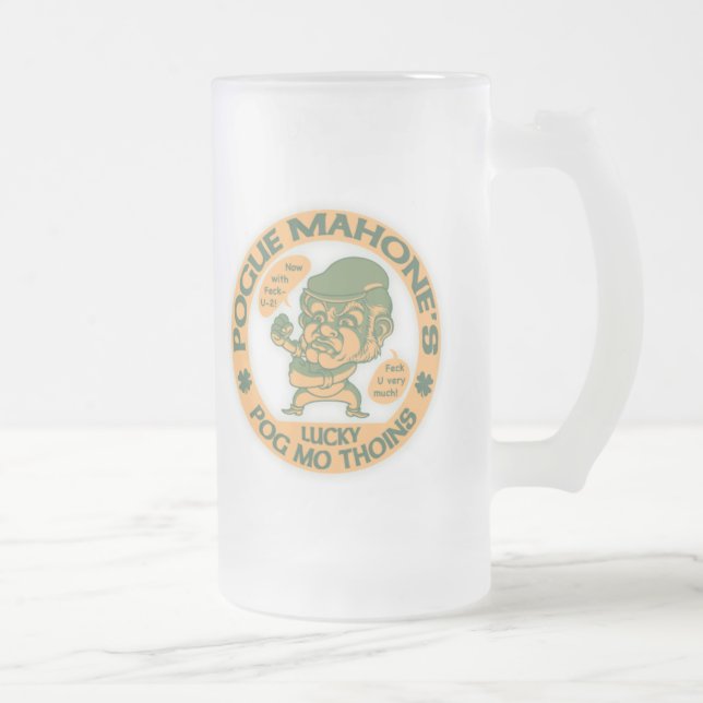 Pogues lyckliga Thoins Frostat Ölglas (Höger)