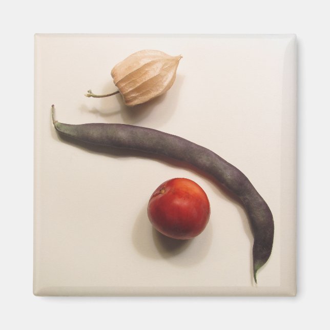 Poha, böna och plommon magnet (Framsidan)