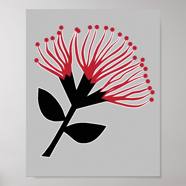 Pohutukawa Flower, Nya Zeeland Poster (Framsidan)