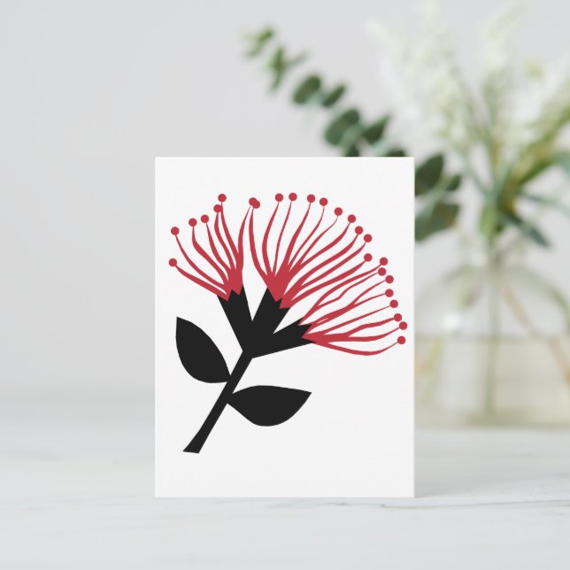 Pohutukawa Flower, Nya Zeeland Vykort (Stående Fram)