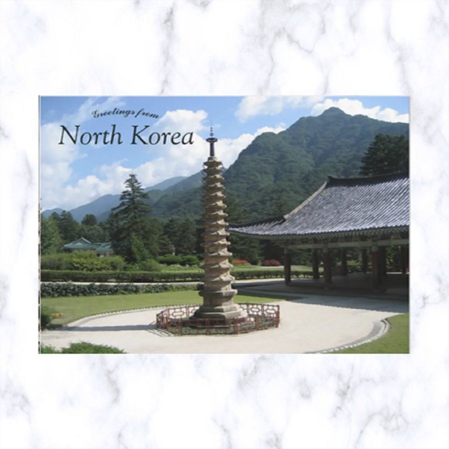Pohyon Temple Mount Myohyang Nordkorea Vykort (Skapare uppladdad)