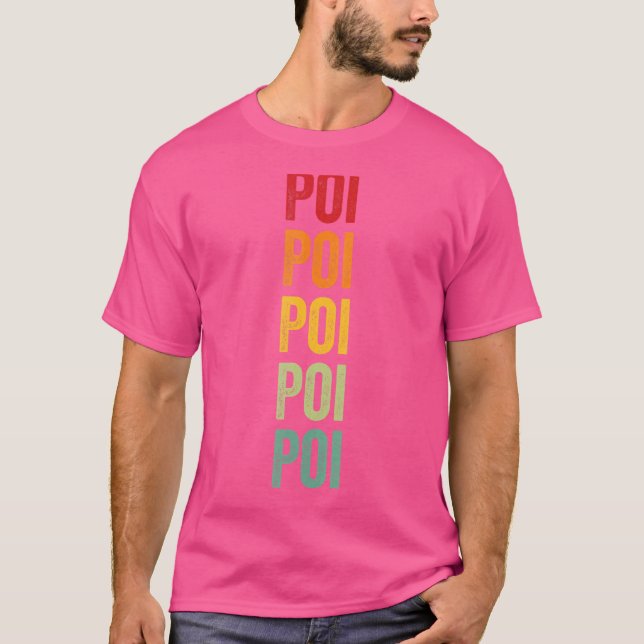 Poi Poi Hobbyist Rainbow Design T Shirt (Framsida)