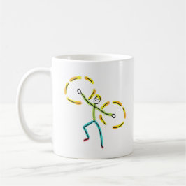 Poi Spinning Stickman Kaffemugg