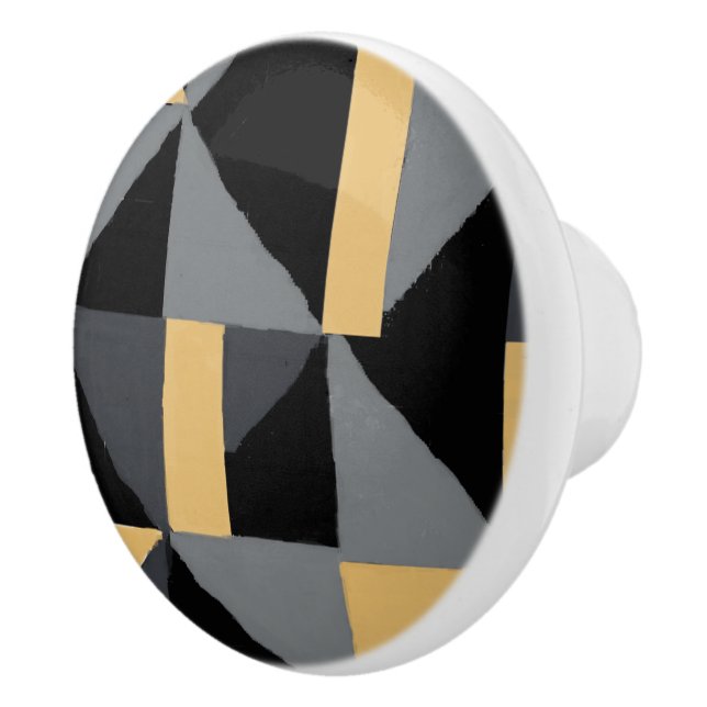 Poignée de Porte en Céramique Géométrique - Déco Knopp (Höger)