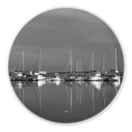 Poignée de porte, photo noir et blanc, bateaux knopp