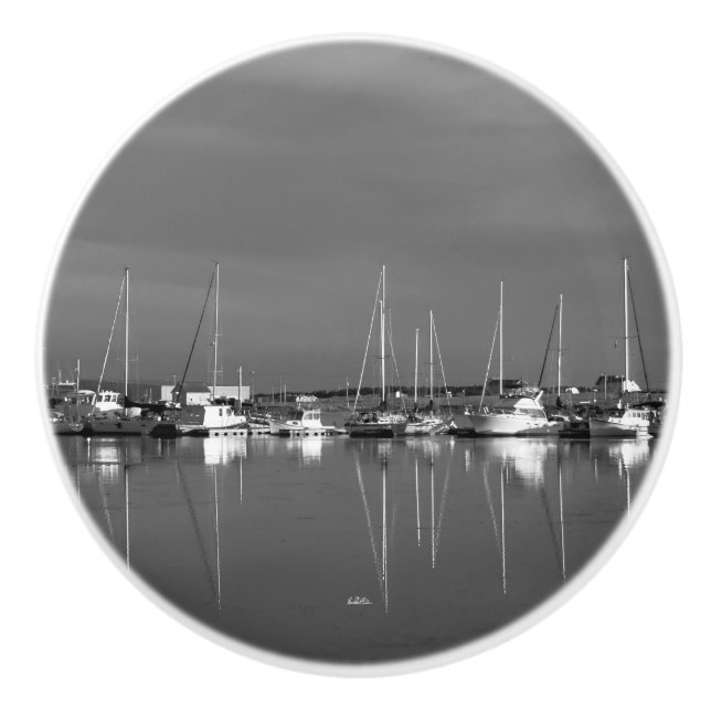 Poignée de porte, photo noir et blanc, bateaux knopp (Framsidan)