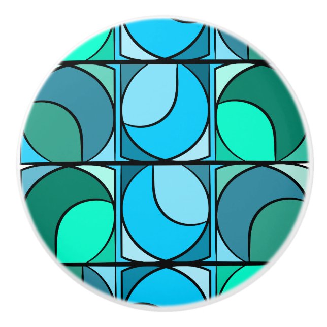 Poignée en Céramique 70' bleue Knopp (Framsidan)