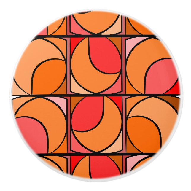 Poignée en Céramique 70' orange Knopp (Framsidan)