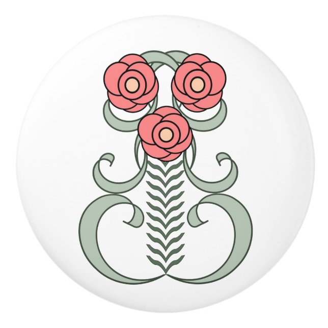 Poignée en Céramique Art Déco Knopp (Framsidan)