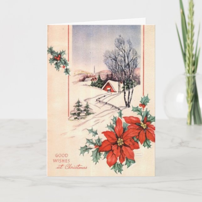 Poinsettas Helgkort (Framsida)