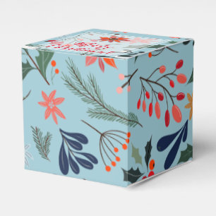 Poinsettia Bär Blad Jul Tack Presentaskar