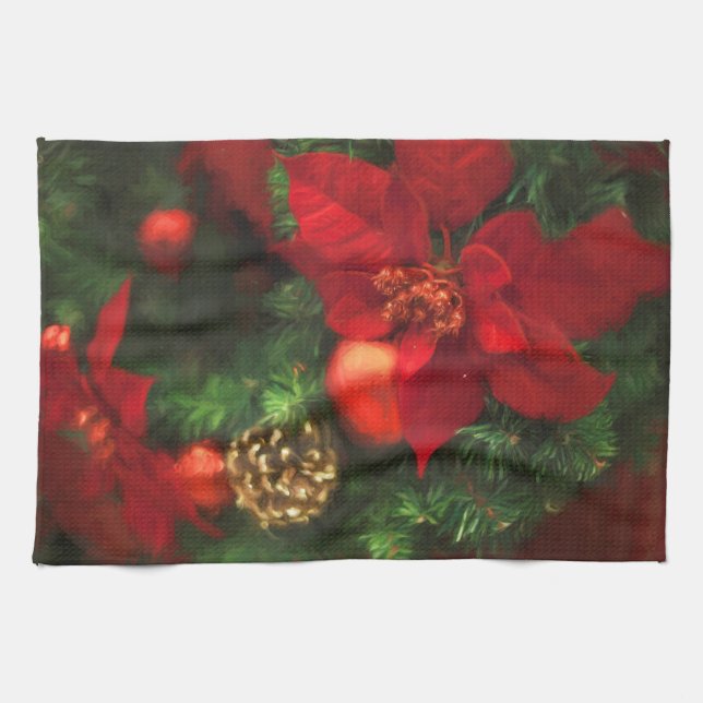 Poinsettia Beauty Kitchen Towel Kökshandduk (Horisontell)