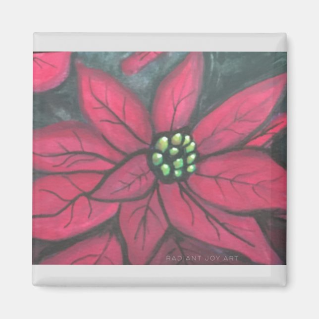 Poinsettia Blessing Magnet (Framsidan)