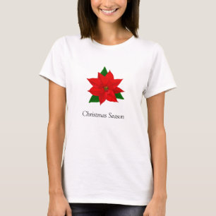 Poinsettia blomma t shirt