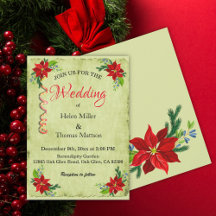 Poinsettia Blommigt Bouquet, Vintage bröllop