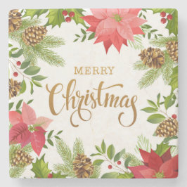 Poinsettia Blommigt jul | HELGDAGAR Stenunderlägg