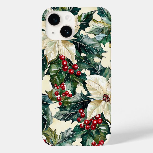 Poinsettia Blommigt jul Mönster (19) (Baksida)