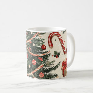 Poinsettia Blommigt jul Mönster (4) Kaffemugg