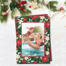 Poinsettia Blommigt jul Photo