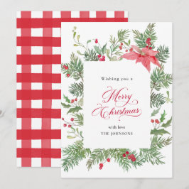 Poinsettia Botanian Red Play-jul Julkort