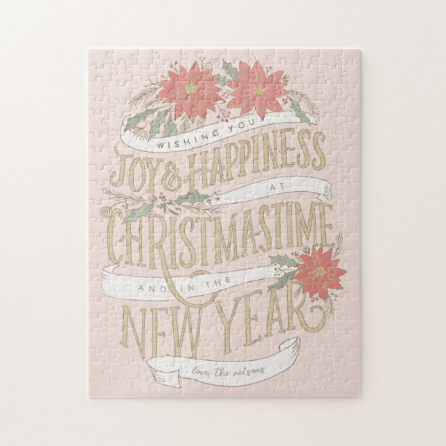 Poinsettia boughand baners pussel (Vertikal)