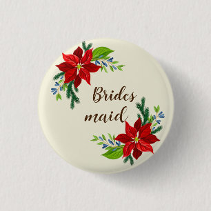 Poinsettia bouquet Brides Maid Knapp