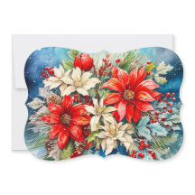 Poinsettia Bouquet Lägg till signatur & hälsning