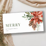 Poinsettia Bunch Watercolor Gräs God jul Julkort<br><div class="desc">Om du behöver ytterligare anpassningar kan du kontakta mig på yellowfebstudio@gmail.com.</div>