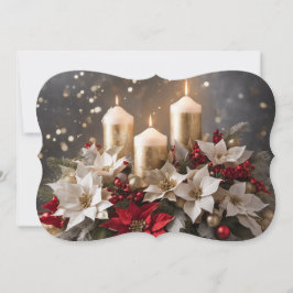Poinsettia Centerpiece Lägg till signatur & hälsni Julkort