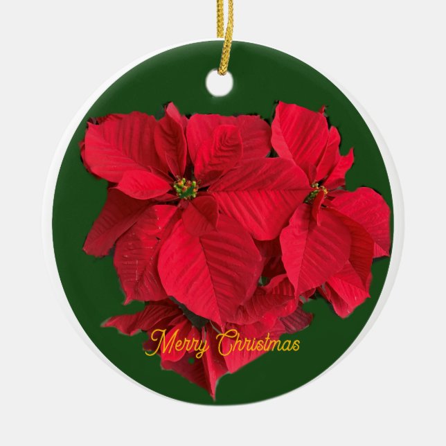 Poinsettia ceramic ornament (Framsidan)