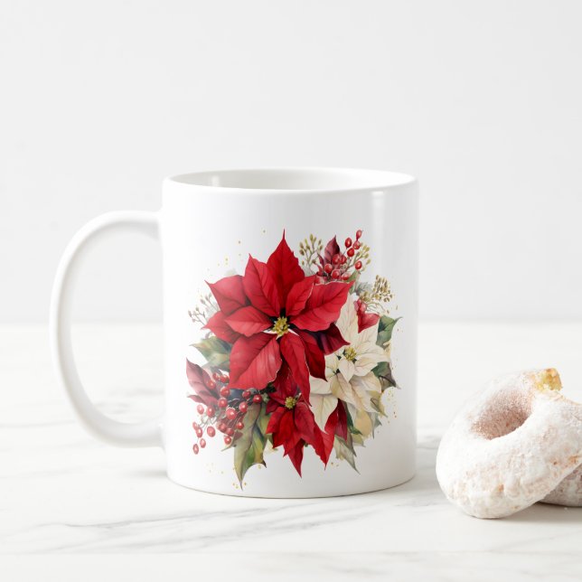 Poinsettia Coffee Mugg (Med munk)