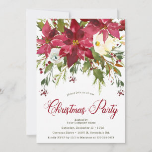 Poinsettia Company Julfest Inbjudningar