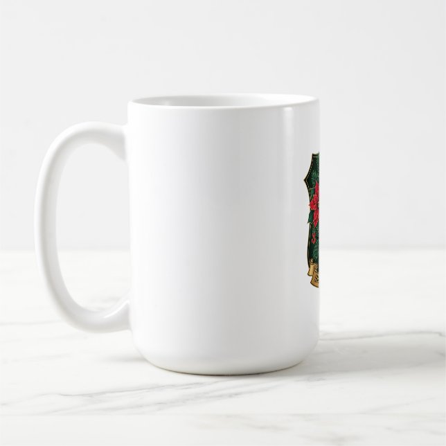 Poinsettia Crest T-Shirt Kaffemugg (Vänster)