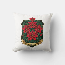 Poinsettia Crest T-Shirt Kudde