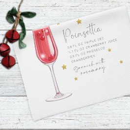 Poinsettia Drink Helgdag julrecept Kökshandduk