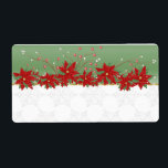 Poinsettia-etiketter för julkök fraktsedel<br><div class="desc">Från köket med etiketter till dina julgodis. Självstickande och i olika storlekar! Underbara Helgdag för dina kakor! Anpassningsbarnas julmärken.</div>