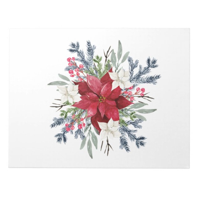 Poinsettia Festive Anteckningsblock (Framsida)
