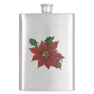 Poinsettia Flask Fickplunta